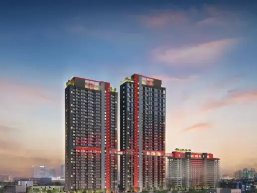 For sale, Aspire Huai Khwang, high floor, 2 bedrooms, good location, convenient transportation, hurry to reserve, become the owner.