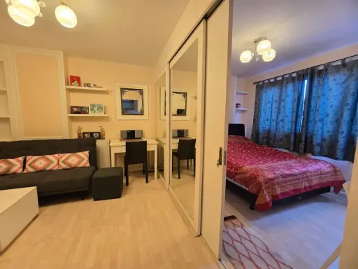 ขาย D Condo Ramindra 1 ห้องนอน 1 ห้องน้ำ มาพร้อมเฟอร์นิเจอร์ครบครัน หิ้วกระเป๋าเข้าอยู่ได้เลยจ้า