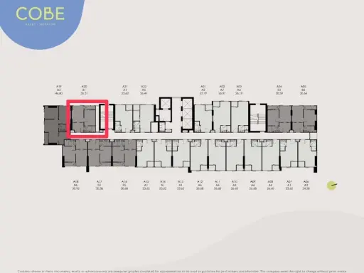 ขายดาวน์ COBE Kaset Sripatum ชั้น 17 ห้องมุม โครงการดี น่าอยู่ จองเลย ห้ามพลาด