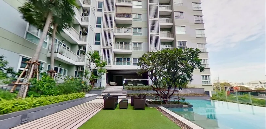 Urgent sale, The Parkland Grand Asoke-Phetchaburi, fully furnished, convenient to travel, do not hesitate, hurry