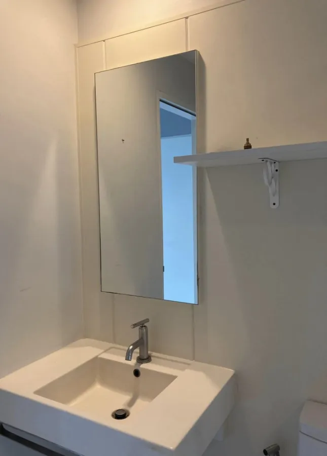 For rent, The Room Ratchada-Ladprao, spacious view, cool breeze Install wallpaper well. Hurry up to reserve.