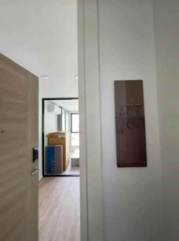 Urgent sale!! Condo Atmoz Ladprao 15, corner room, Building A, view overlooking the Elephant Building, fully furnished, ready to move in, book now!!