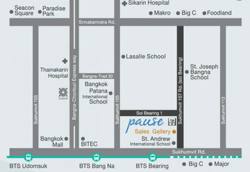 ขายดาวน์ Pause sukhumvit 103 ห้อง Type นี้มีห้องเดียวในแต่ละชั้น ตึกA ชั้น7 ให้ไว ช้าอดน้า