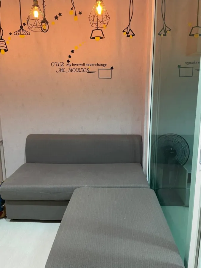For sale, rent, Aspire Erawan, white telephone room, comfortable bed. Fully furnished + electrical appliances, high view, book now.