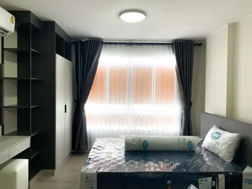 dcondo campus dome ให้เช่า ชั้นสูง ฝั่งทิศเหนือไม่ร้อนไม่โดนแดด วิวโล่ง ลมเย็นโปร่งสบาย เฟอร์ครบ