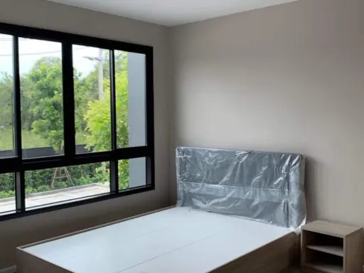 For Rent ดีคอนโด ไฮด์อเวย์ รังสิต เฟส 4 ห้องตึก B ชั้น 2 วิวนอก พร้อมประตู digital ดีแบบนี้รีบจองเลย