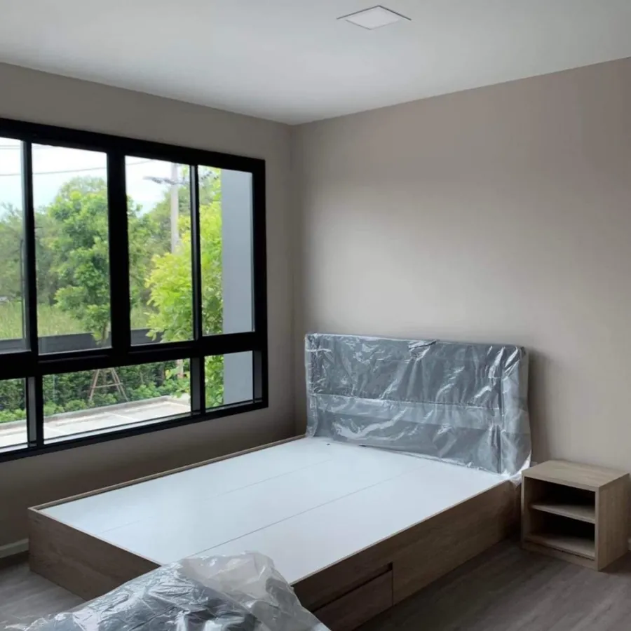 For Rent ดีคอนโด ไฮด์อเวย์ รังสิต เฟส 4 ห้องตึก B ชั้น 2 วิวนอก พร้อมประตู digital ดีแบบนี้รีบจองเลย