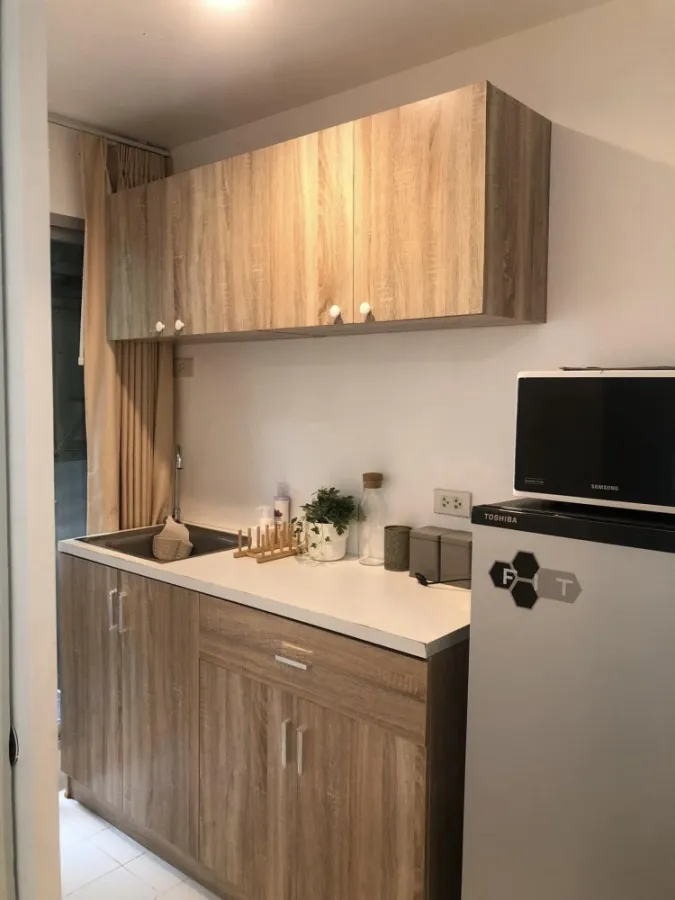 For rent, The Seed Chaengwattana, corner room, well decorated, very inviting, plus complete electrical appliances If interested, reserve quickly.