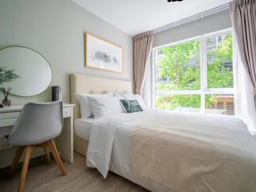 Condo for rent, Regent Home Sukhumvit 97/1, nice room, decorated with comfortable colors, great price, don't miss it.