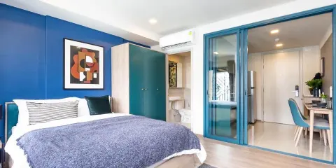 ให้เช่า The Base Sukhumvit 50 ห้องแต่งน่าอยู่ เฟอร์ เครื่องใช้ไฟฟ้าอย่างดี ราคาสุดคุ้ม จองเลยอย่าช้า