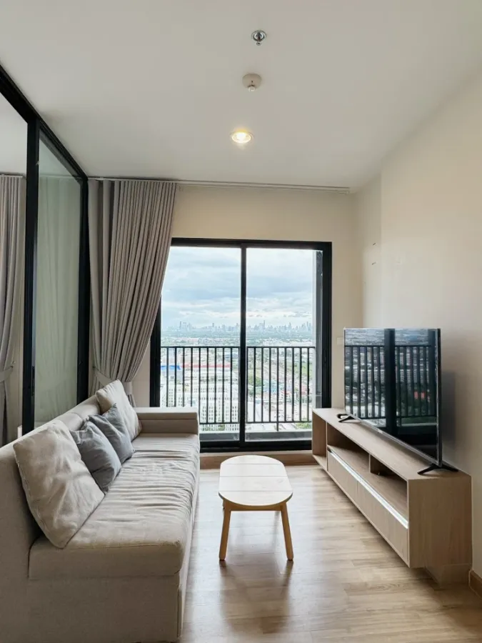 For sale/rent: Niche Mono Sukhumvit-Bearing, 25th floor, city view, good location, fully furnished, reserve now.