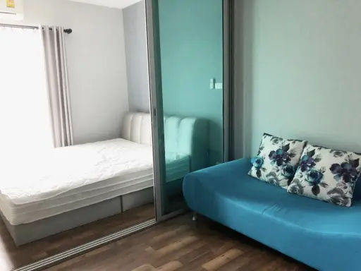 For rent!! A Space Condo has Bangna, a 26-storey high-rise condo in the middle with a large swimming pool, don't miss it!!