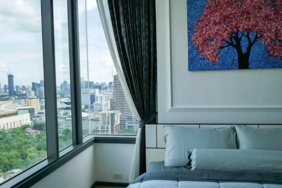 Sale PYNE by Sansiri, city view, spacious room, furniture and electrical appliances. Book now. Don't miss it.