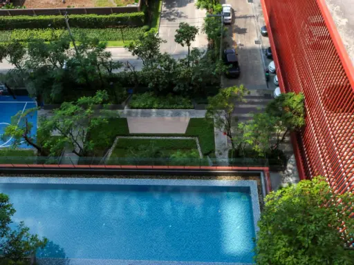 ขายด่วน!! คอนโด เดอะ ไพรเวซี่ พระราม 9 ชั้น 9 ห้องมุม วิวสระว่ายน้ำ เฟอร์ครบ พร้อมเข้าอยู่ จองเลย!!