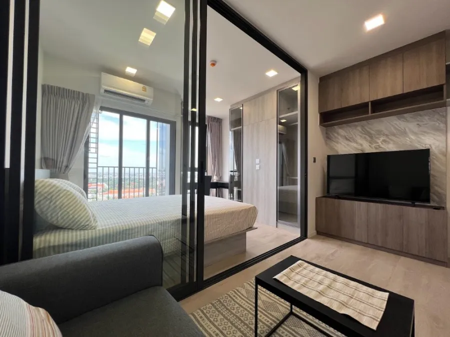 Urgent for rent, Modiz Lawn Rangsit, 23rd floor, good view, airy, plus fully furnished, ready to move in. Hurry up and book now, don't miss it.