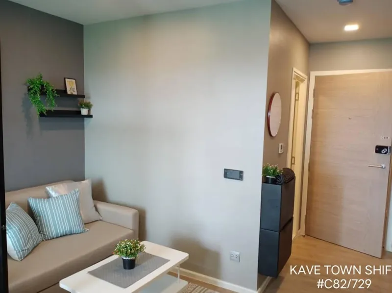 ให้เช่า KAVE TOWN SHIFT ห้องแต่งพร้อมอยู่ เฟอร์ เครื่องใช้ไฟฟ้าครบ มาแต่ตัวเข้าอยู่ได้เลยจ้า