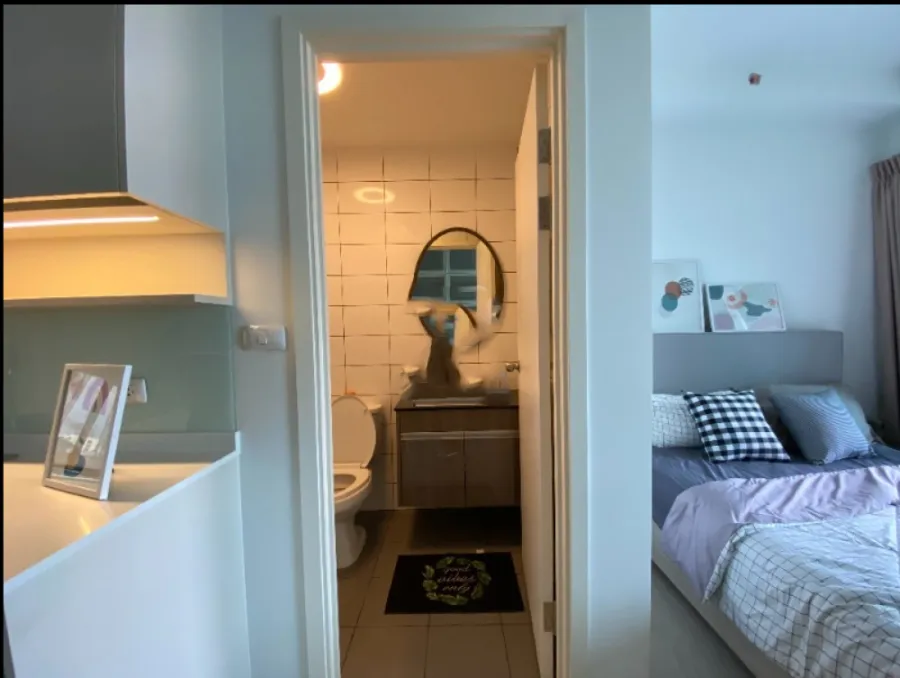 Sell/rent Condo Chapter One Eco Ratchada-Huay Kwang, near MRT Huai Khwang, Building C, 4th floor, corner room, beautiful room, hurry up