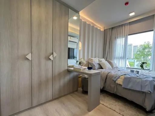 Down payment sale COBE Ratchada-Rama 9, corner room, 1 Bedroom Plus, size 39.38 sq m., with built-in furniture from the project, reserve now.