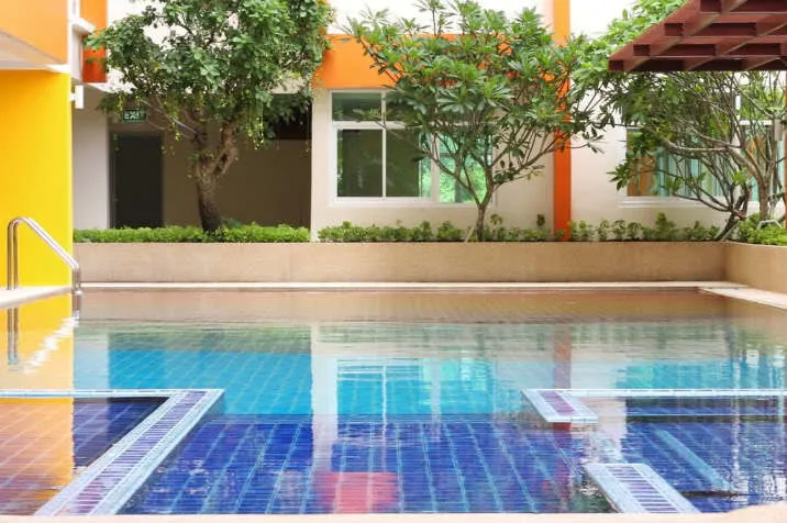 For rent, PG RAMA 9 Condominium, room with good wallpaper, great price, convenient, complete here, come book now, don't miss out.
