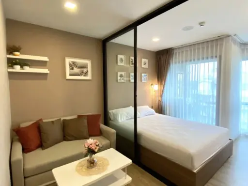 ให้เช่า Kave Town Space ชั้น 6 วิวนอก ห้องสวย แต่งครบ น่าอยู่ จองเลย ห้ามพลาด