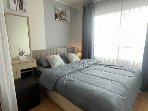 For rent: Lumpini Place Srinakarin-Huamark Station, Building A, 20th floor, open view, fully furnished with appliances. Don't miss out! images