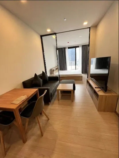 Condo for rent, One Nine Five Asoke-Rama 9, complete with electrical appliances, high floor, very good view, don't wait