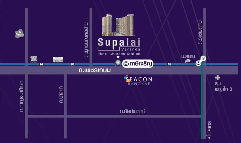 One bed 35 sq.m. Tower A Floor 32th, Executive Suite ขายดาวน์ ศุภาลัย เวอเรนด้า สถานีภาษีเจริญ