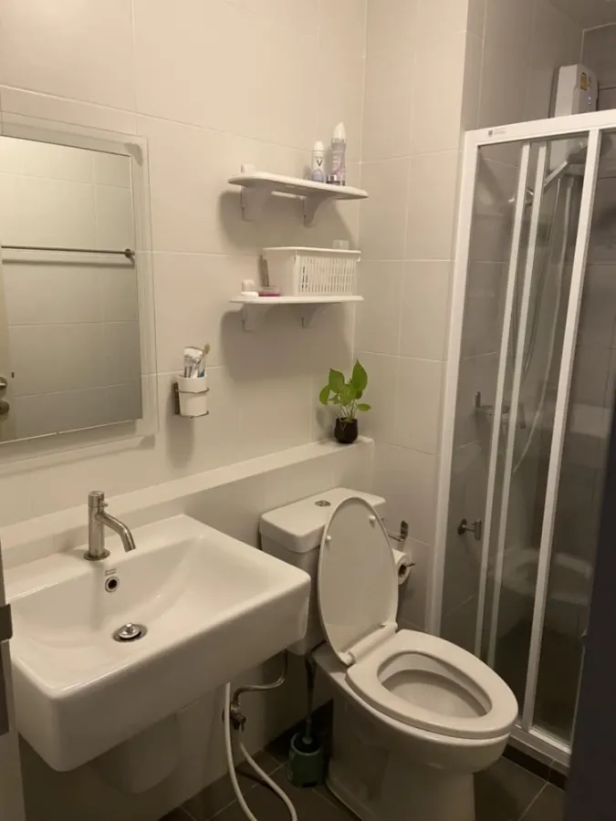 For rent, D Condo, Campus Dome, Rangsit, Phase 3, corner room, fully furnished, livable, hurry up and book now.