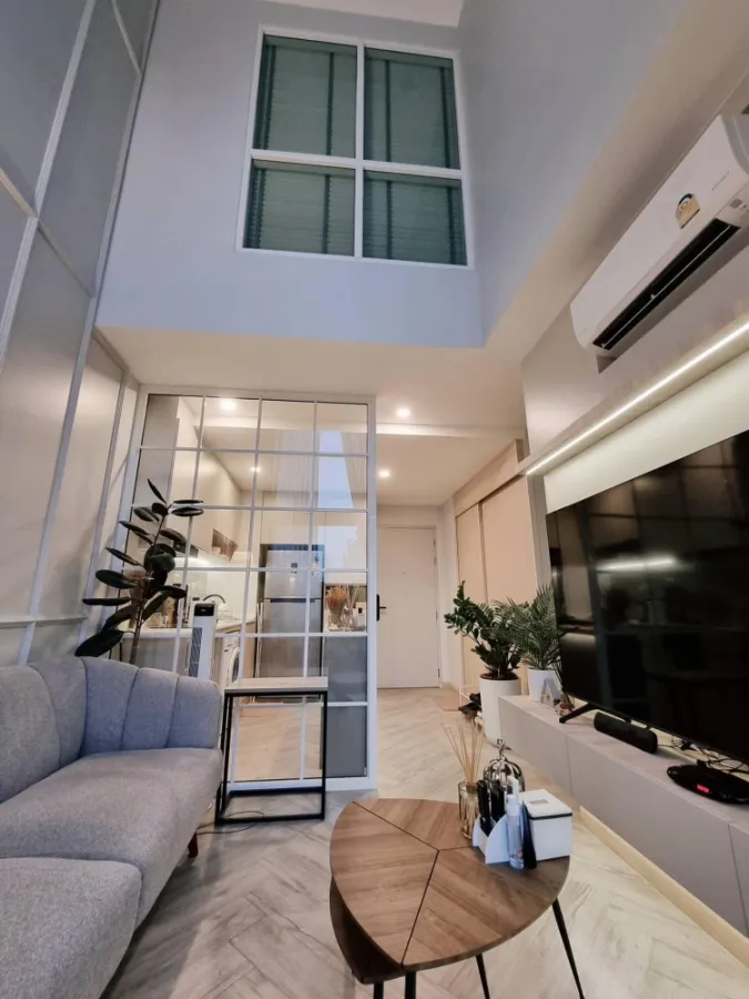 For sale: Chrisma Condo, duplex room. Decorated very nicely. With a balcony next to the swimming pool. Hurry and own it now.