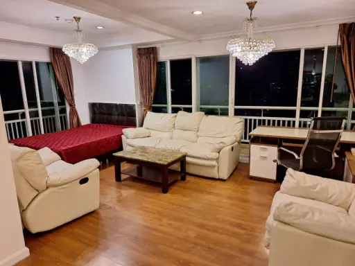 For rent: Grand Park View Asoke, 32nd floor, highest floor, clear view, with balcony on all sides, lots of space in the room, hurry and book before yo images