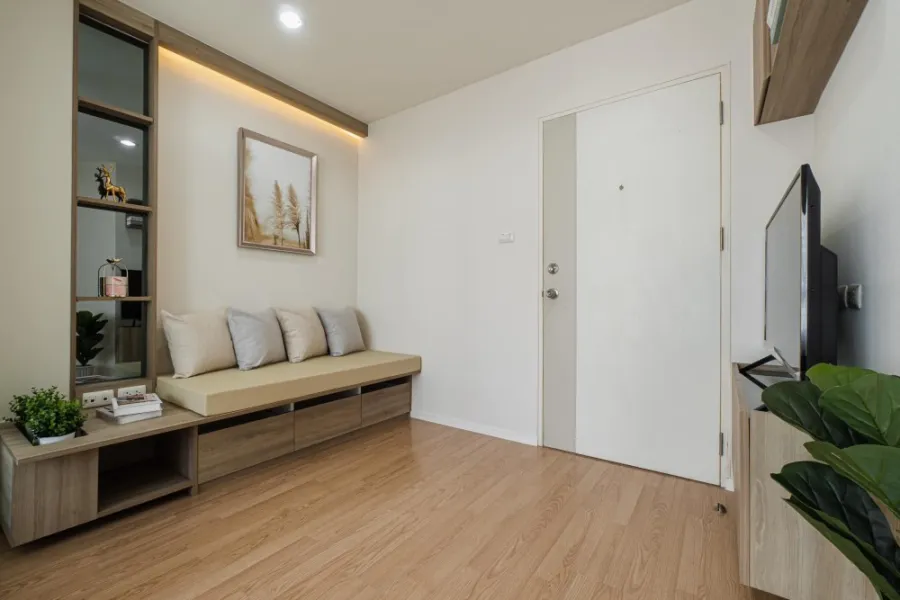 For sale, Lumpini ville On Nut 46, beautifully decorated room, soft tone, proportional, plus a great price, don't miss it.