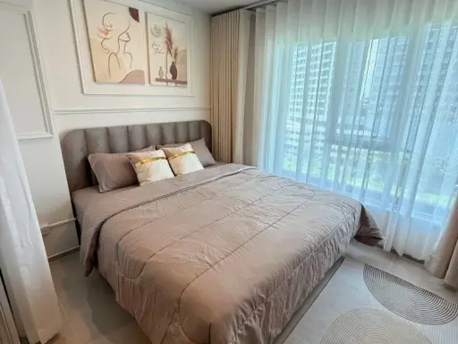 Condo for rent at Regent Home Bangna. Extra wide frontage, built-in minimalist furniture, beautiful design. Book today!