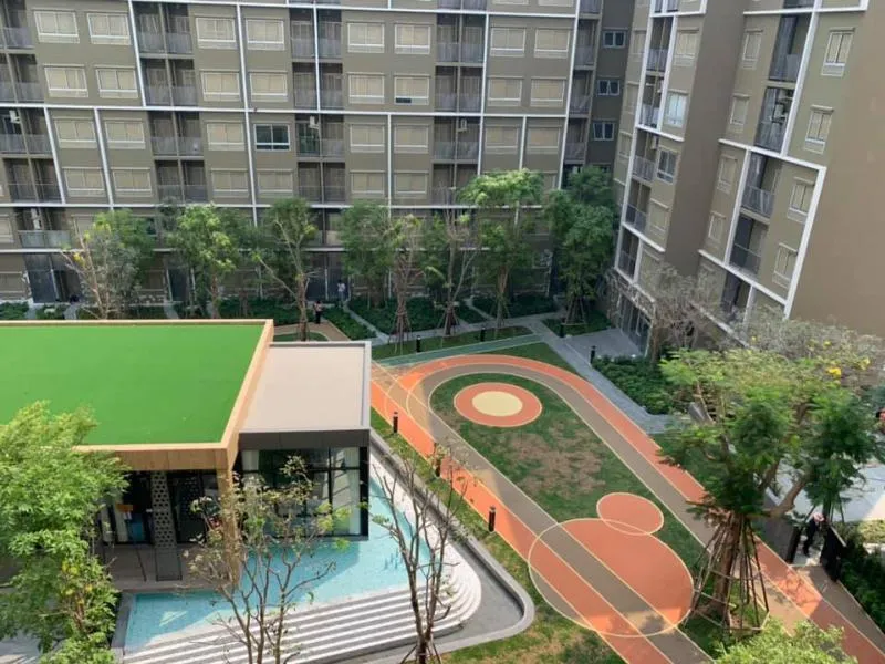 Plum Alive rangsit for rent, Building A, beautiful pool view, good furniture and electrical appliances, good value, comfortable, book now