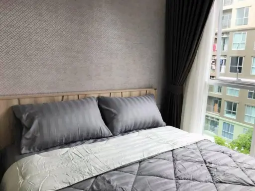- Rent lumpini place bangna km.3, 5th floor, building A, beautiful room, fully furnished, built-in, ready to move in -
