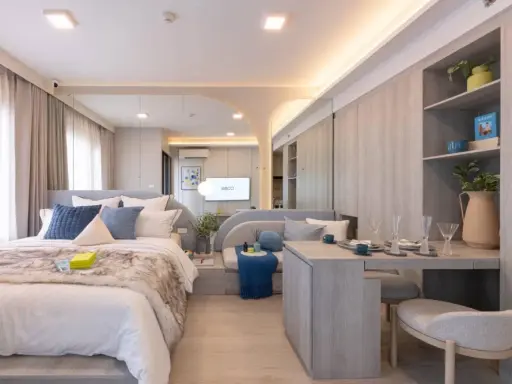 ขายดาวน์คอนโด COBE Kaset-Sripatum Studio 26.68 ตรม. ชั้นสูง วิวโล่ง ทิศตะวันออก Fully-Furnished ตกแต่งครบ จองด่วน images