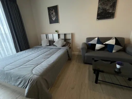 Metro Sky Wutthakat for rent, high floor, fully furnished + complete electrical appliances, hurry and reserve now!