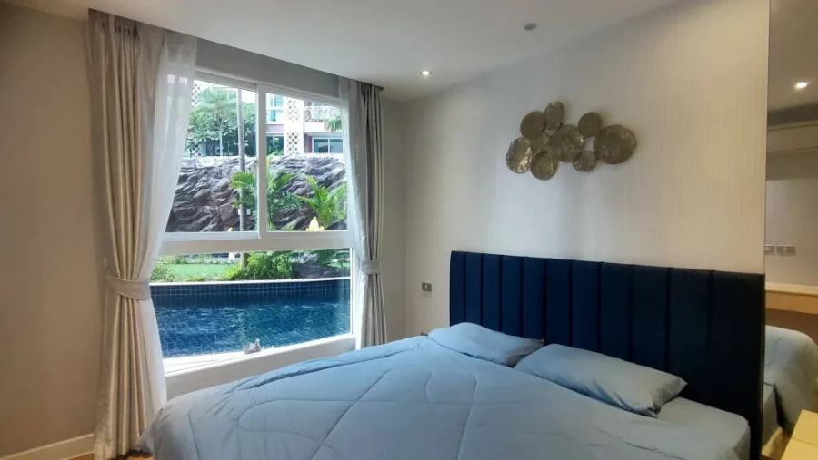 ขาย ให้เช่า Grande Caribbean Resort พัทยา ห้องอยู่ชั้น 1 หลังห้องติดสระว่ายน้ำลงเล่นน้ำได้เลย พร้อมเฟอร์นิเจอร์ หิ้วกระเป๋าเข้าอยู่ได้เลย