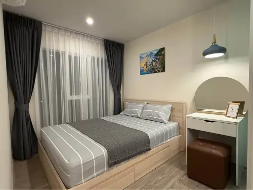 For rent: Regent Home Bangna, 1 bedroom, 1 bathroom, fully furnished and equipped, just bring your bags and move in!