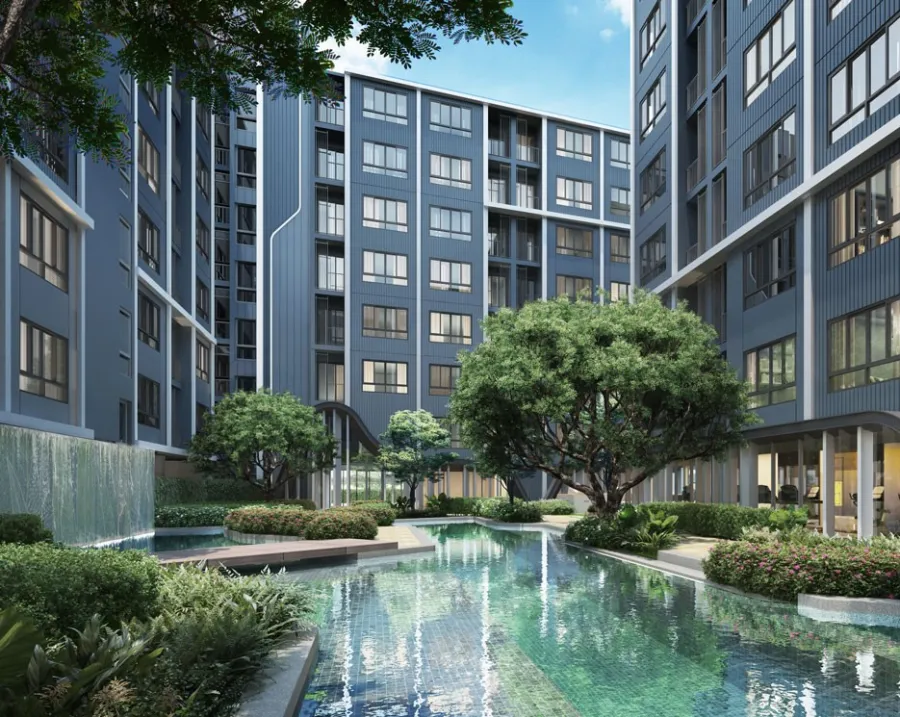 ให้เช่า D Condo Ramkhamhaeng 40 ห้องสตูดิโอ ชั้น 6 วิวโปร่ง ลมดี เฟอร์นิเจอร์ครบ พร้อมเข้าอยู่