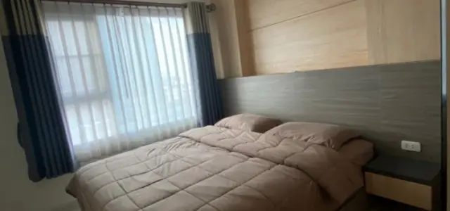ให้เช่า แอสปาย สาทร-ท่าพระ ห้องทิศเหนือ เตียงขนาดใหญ่ เฟอร์ built-in อย่างดี มาแต่ตัวเข้าอยู่ได้เลย images