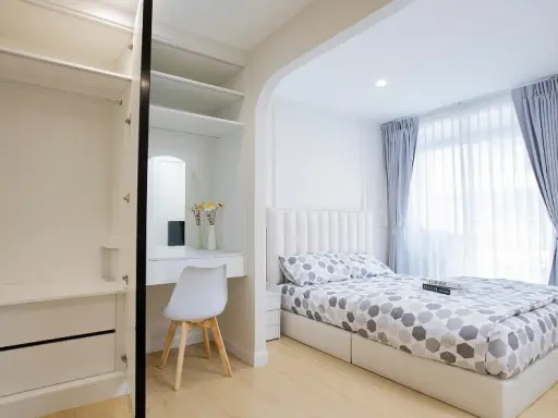 For rent: The Link Sukhumvit 50, spacious room, beautifully decorated, comfortable to live in, with complete facilities, don't miss it.
