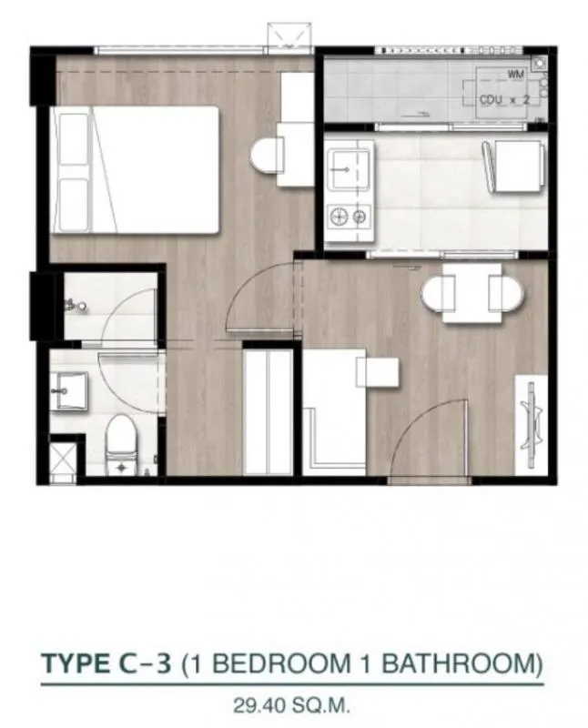 ขายดาวน์! The Nest Sukhumvit 64 ขนาด 29. 40 ตร.ม. วิวสวน+สระน้ำ ใกล้bts มาก่อนได้ก่อน