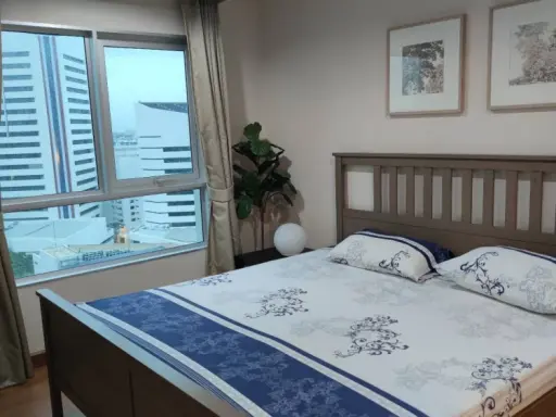 Condo for rent, Belle Grand Rama 9, clean room, high view, airy wing, fully furnished, ready to move in. images