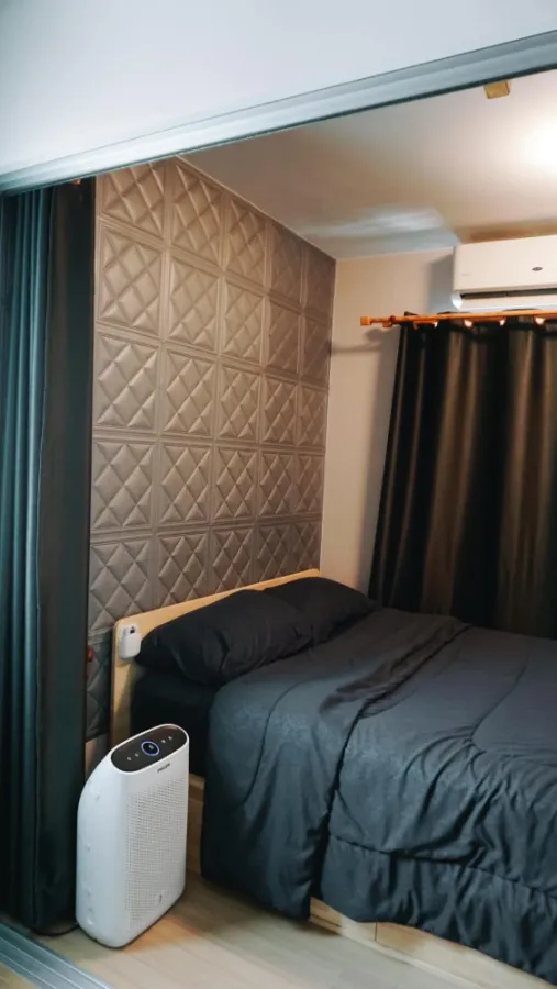 Plum Condo Chaengwattana Station for sale, 8th floor, corner room with furniture and electrical appliances. Buy now, great value.