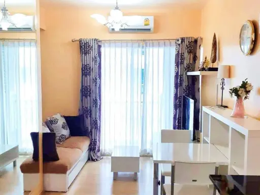 For sale: A Space Sukhumvit 77, high floor, beautiful view, fully furnished. Ready to drag your bag.