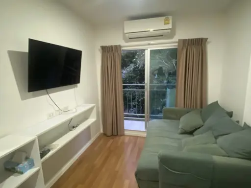 For sale: Lumpini Place Bangna Km.3 with bed + built-in cabinet, 2nd floor, tree view, very shady. If you don't reserve, you'll really miss out. images