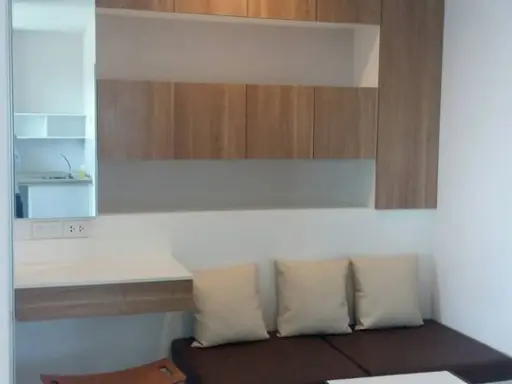 For rent, Lumpini Ville Nakhon In-River View, 19th floor, nice corner room, fully furnished, book now, hurry up.