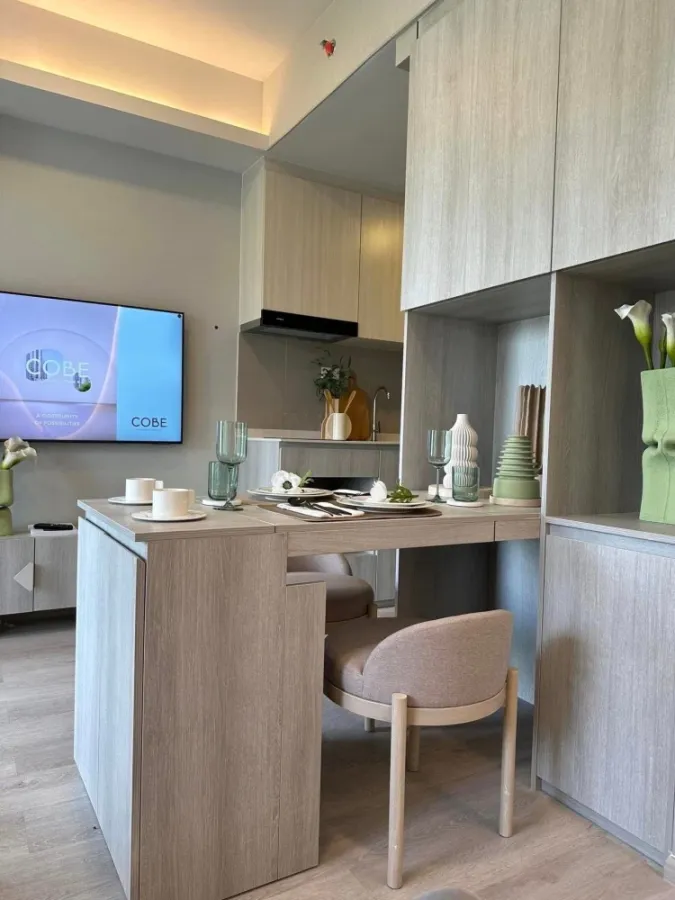 Down payment sale for COBE Ratchada Rama 9, studio room, good location, full facilities, reserve now!