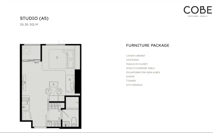 ขายดาวน์ COBE Ratchada Rama 9 ชั้น 18 ห้องมุม ทำเลดี น่าอยู่ จองเลย ด่วนๆ
