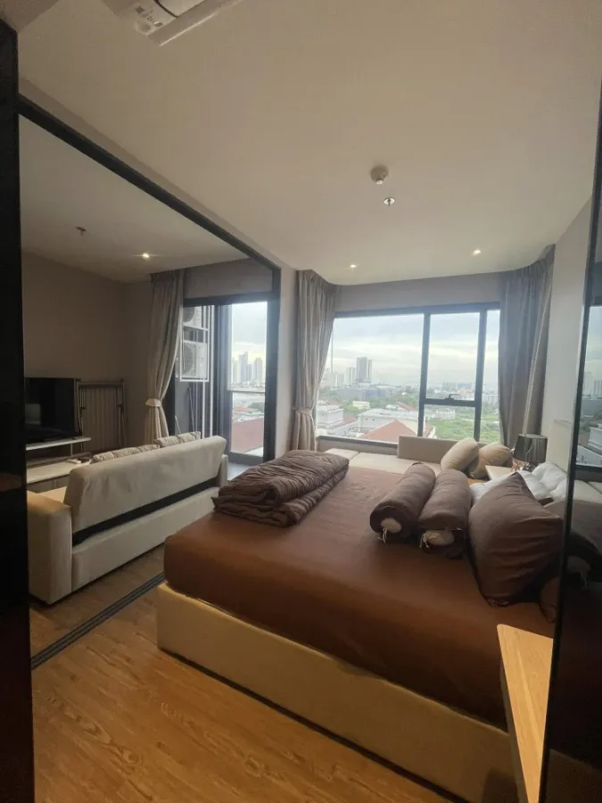 For rent, One Pattaya (North Pattaya), 14th floor, corner room, sea view, fully furnished, nice to live in, book now.